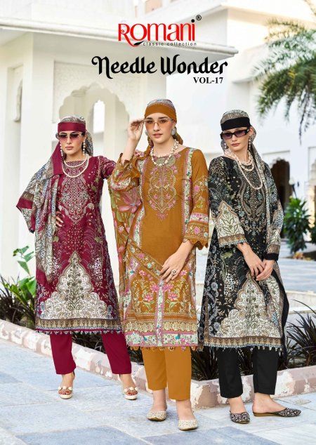 Needle Wonder Vol 17 By Romani Cotton Readymade Pakistani Suits